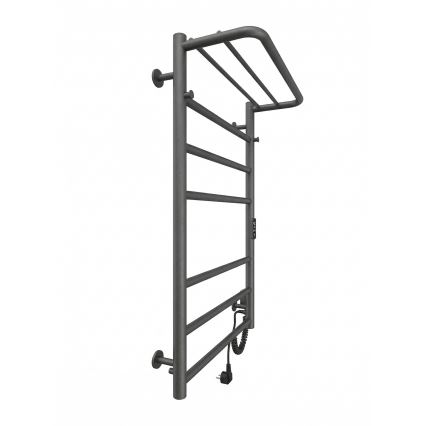 Kúpeľňový rebríkový radiátor HOME 95W/230V 77x53 cm nerez/antracit pravý