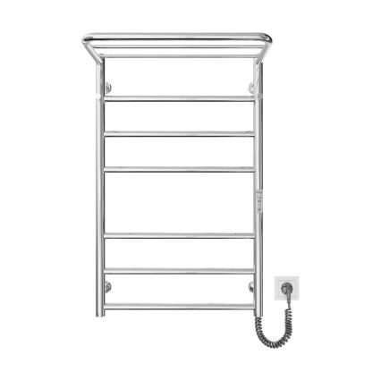 Kúpeľňový rebríkový radiátor HOME 95W/230V 77x53 cm nerez/chróm pravý