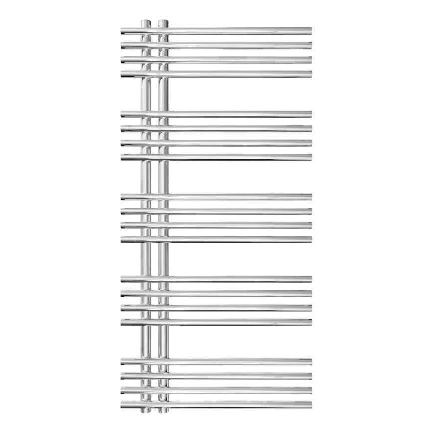 Kúpeľňový rebríkový radiátor INOX 368W/230V 109x53 cm nerez/lesklý chróm