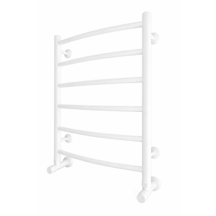 Kúpeľňový rebríkový radiátor INOX CLASSIC 120W/230V 57 x 43 cm nerezová oceľ/biela