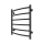 Kúpeľňový rebríkový radiátor INOX CLASSIC 120W/230V 57x43 cm nerez/čierna