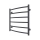 Kúpeľňový rebríkový radiátor INOX CLASSIC 122W/230V 57x53 cm nerez/antracit