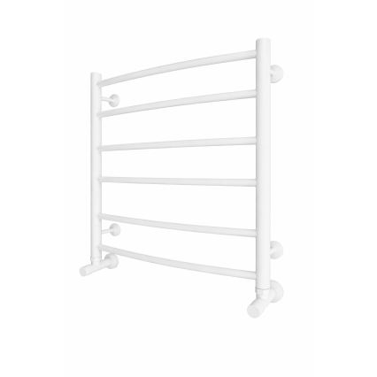 Kúpeľňový rebríkový radiátor INOX CLASSIC 122W/230V 57x53 cm nerez/biela