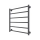 Kúpeľňový rebríkový radiátor INOX FLAT 122W/230V 57x43 cm nerez/antracit