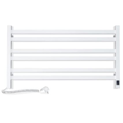 Kúpeľňový rebríkový radiátor AVANGARD s termostatom 300W/230V 50,6 cm IP44, biely, ľavý, hranatý