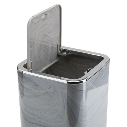 Kúpeľňový set GRIS 5 ks šedá/lesklý chróm