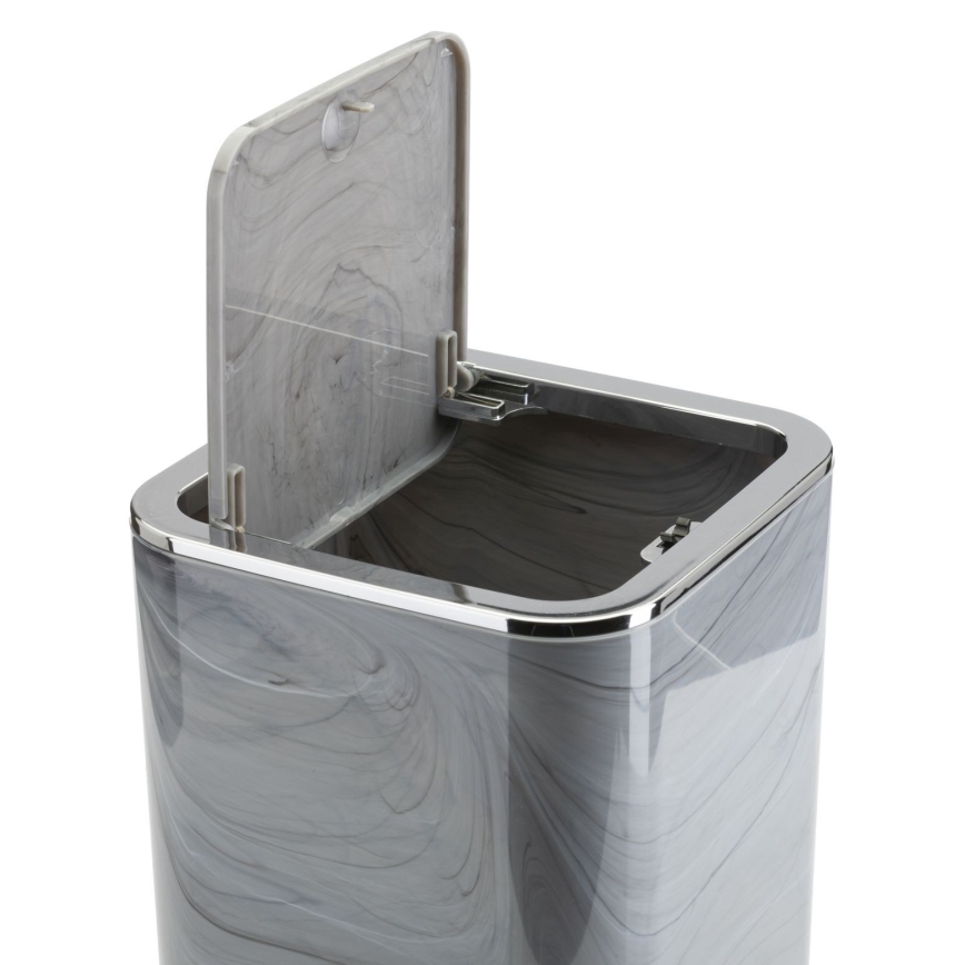 Kúpeľňový set GRIS 5 ks šedá/lesklý chróm