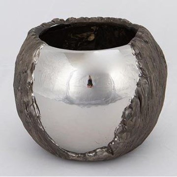 Kvetináč pr. 18,5 cm strieborná/hnedá