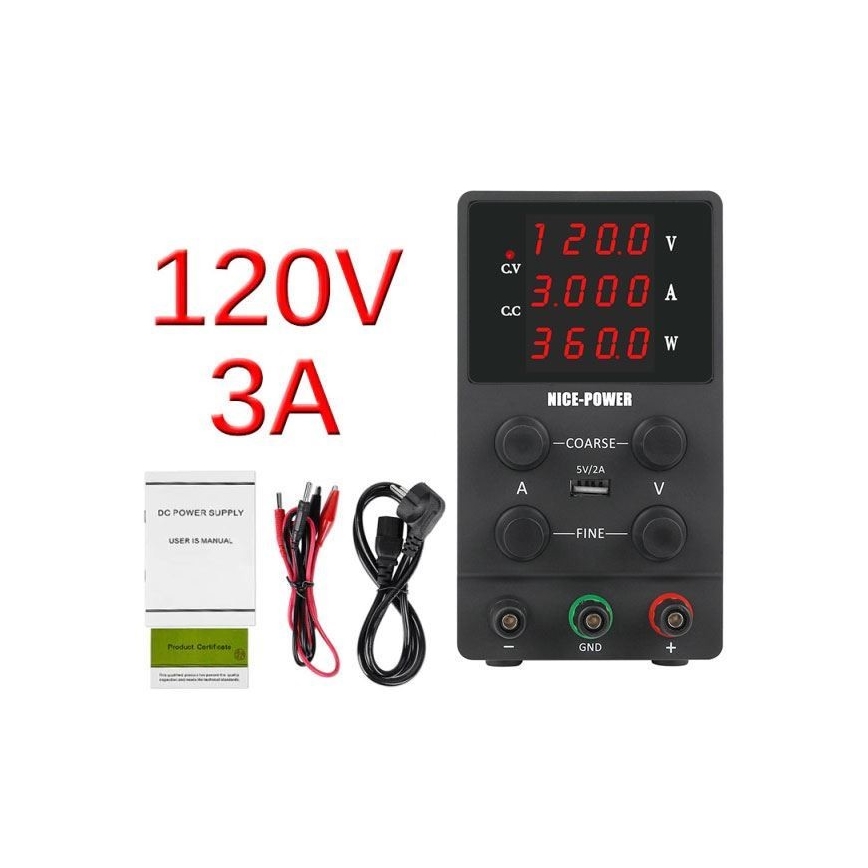 Laboratórny zdroj 0-120V/0-3A