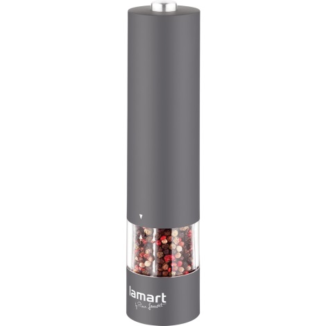 Lamart - Elektrický mlynček na korenie 4xAA šedá