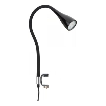 Lampa s klipom 1xGU10/3W/230V čierna