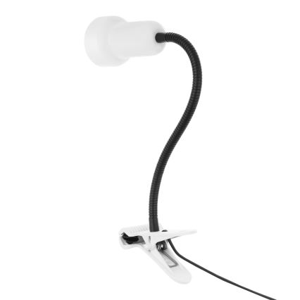 Lampa s klipom LOLEK 1xE14/24W/230V biela