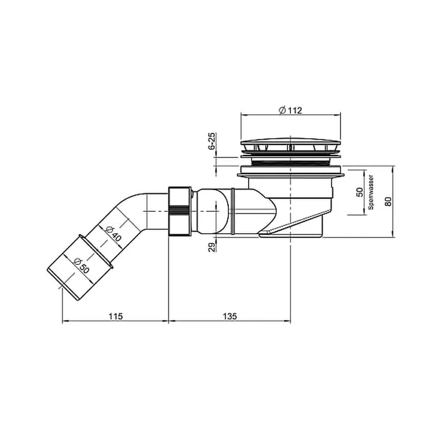 LAUFEN H2951270000001 - Sifón pre sprchovú vaničku SOLUTIONS plast/biela