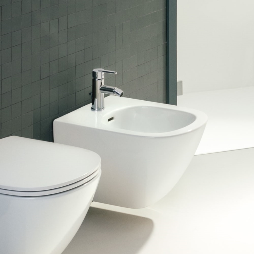 LAUFEN H3410810041141 - Bidetová batéria + výpusť s prepadom LUA lesklý chróm