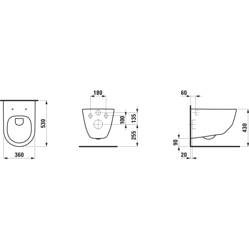 LAUFEN H8209660000001 - Závesné WC PRO keramika/biela