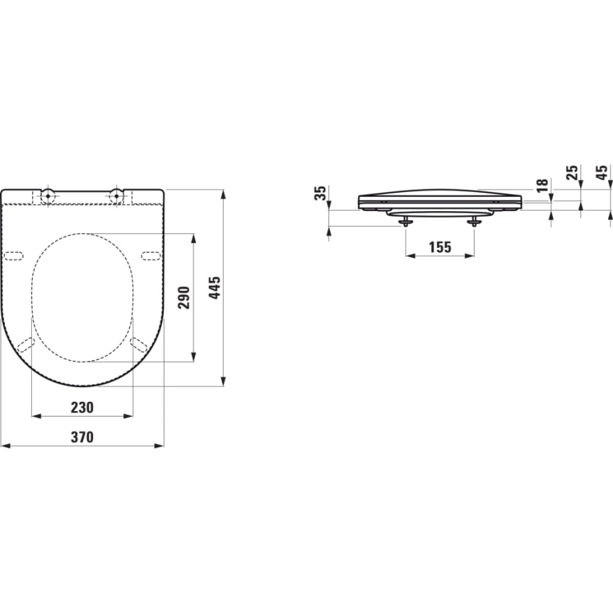 LAUFEN H8669570000001 - Závesné WC PRO keramika/biela + WC sedadlo SoftClose PRO duroplast/biela