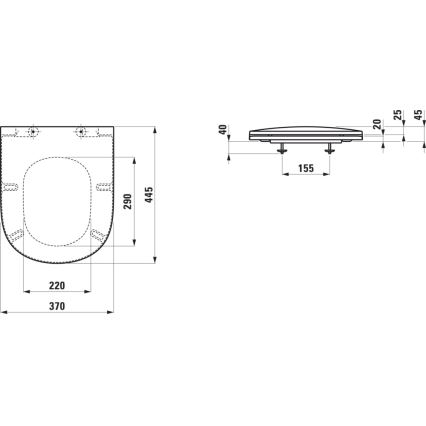 LAUFEN H8910830000001 - WC sedadlo SoftClose LUA duroplast/biela