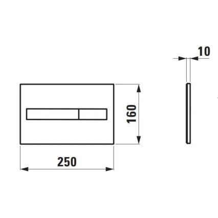 LAUFEN H8956610000001 - Splachovacie tlačidlo DUAL LIS biele