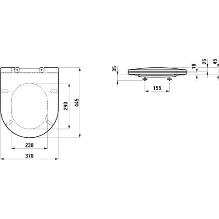LAUFEN H8989660000001 - WC sedadlo SoftClose PRO duroplast/biela