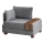 Ľavé rohové kreslo TULA, šedé