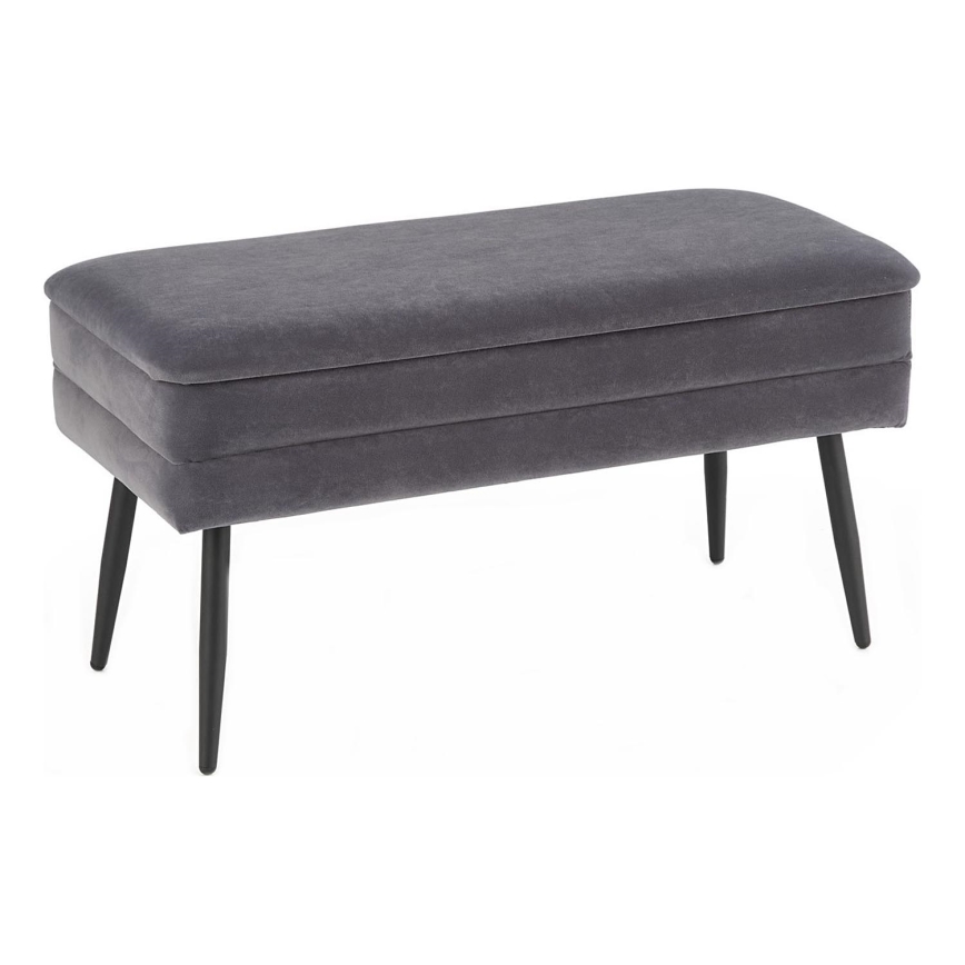 Lavica s úložným priestorom VELVA 37x78 cm šedá