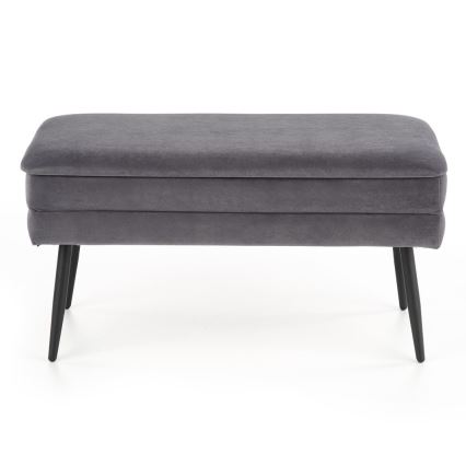Lavica s úložným priestorom VELVA 37x78 cm šedá