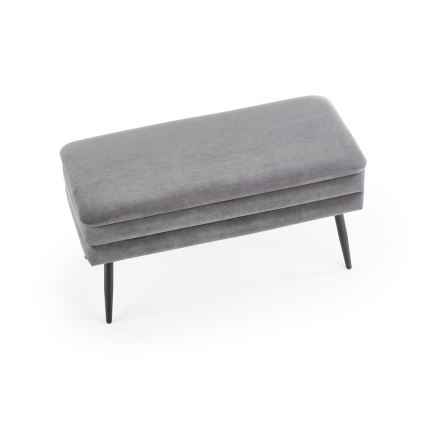 Lavica s úložným priestorom VELVA 37x78 cm šedá