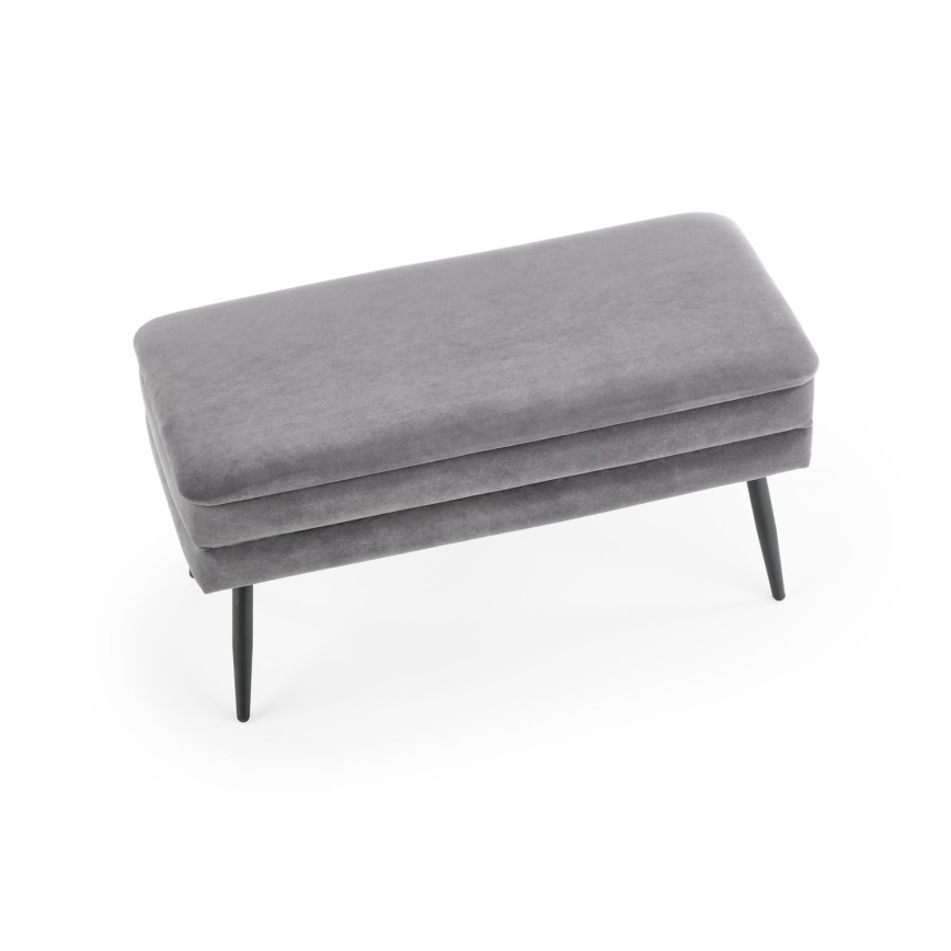 Lavica s úložným priestorom VELVA 37x78 cm šedá