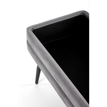 Lavica s úložným priestorom VELVA 37x78 cm šedá