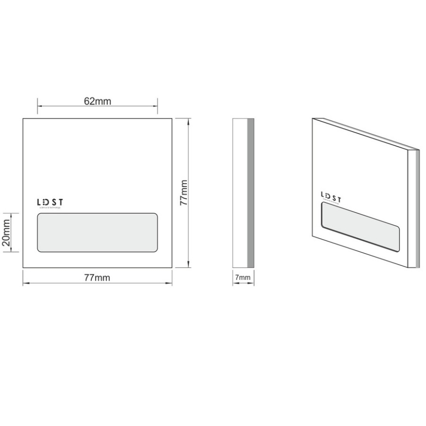 LDST AL-01-B-BZ5 - LED schodišťové svietidlo ALEX 5xLED/1,2W/230V biela 6500K