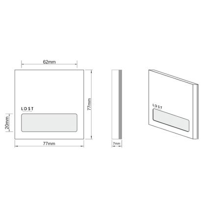 LDST AL-01-SC-BC5 - Osvetlenie schodiska ALEX 5xLED/1,2W/230V