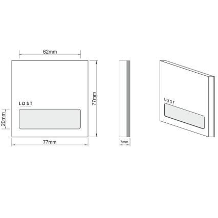 LDST AL-01-SS-BZ5 - LED schodišťové svietidlo ALEX 5xLED/1,2W/230V matný chróm