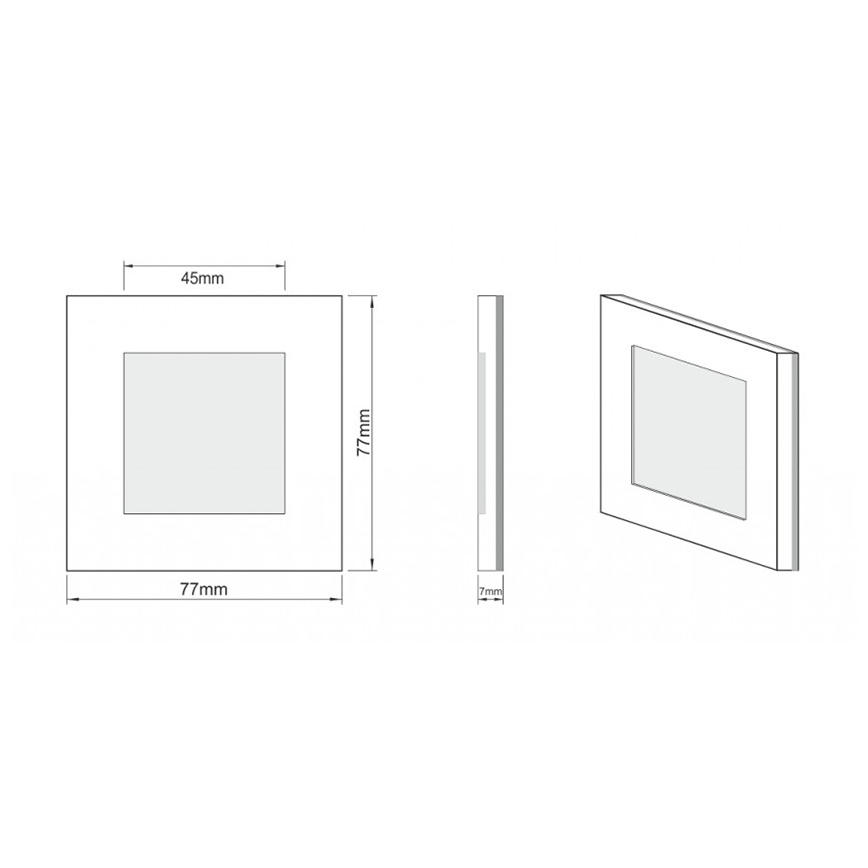 LDST AN-01-B-BC9 - Osvetlenie schodiska ANGEL 9xLED/1,2W/230V