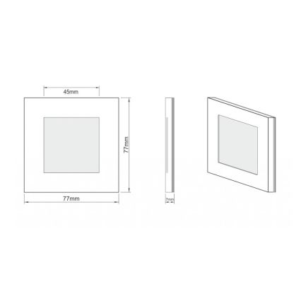 LDST AN-01-SS-BZ12 - LED Schodiskové svietidlo ANGEL LED/3W/230V 6500K