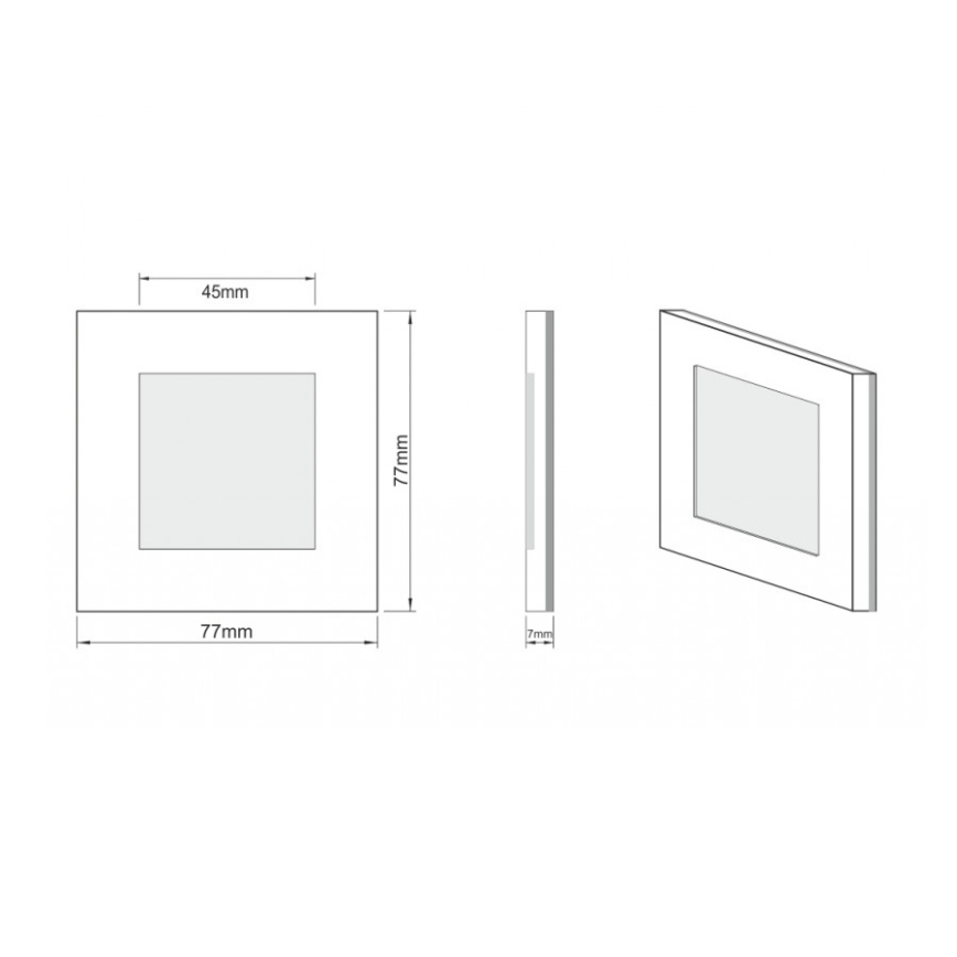 LDST AN-01-SZ-BC9 - LED schodišťové svietidlo ANGEL 9xLED/1,2W/230V zlatá 3500K