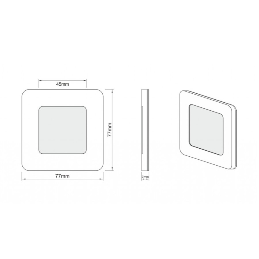 LDST DI-01-B-BZ12 - LED Schodiskové svietidlo DIANA LED/1,2W/230V biela 6500K