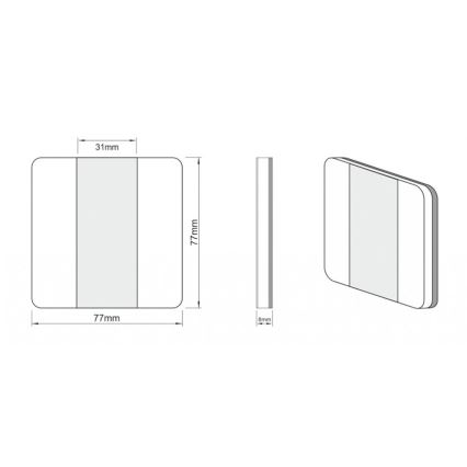 LDST DU-01-SC-BC8 - Osvetlenie schodiska DUO 10xLED/1,2W/230V