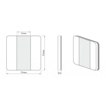 LDST DU-01-CB-BC8 - Osvetlenie schodiska DUO 10xLED/1,2W/230V