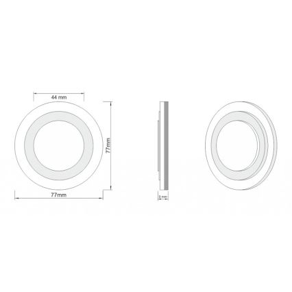 LDST LI-01-B-BC8 - Osvetlenie schodiska LILI 8xLED/1,2W/230V