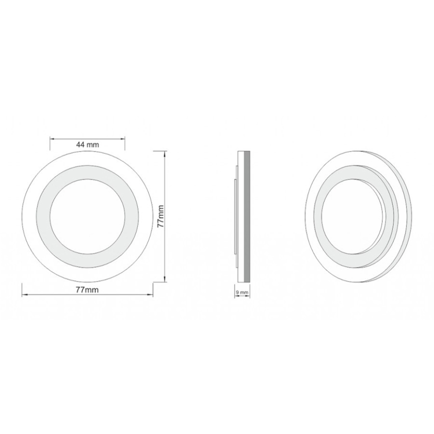 LDST LI-01-B-BC8 - Osvetlenie schodiska LILI 8xLED/1,2W/230V