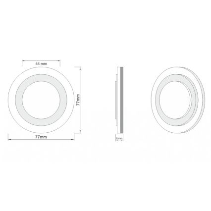 LDST LI-01-CB-BC8 - LED schodišťové svietidlo LILI 8xLED/1,2W/230V lesklá čierna