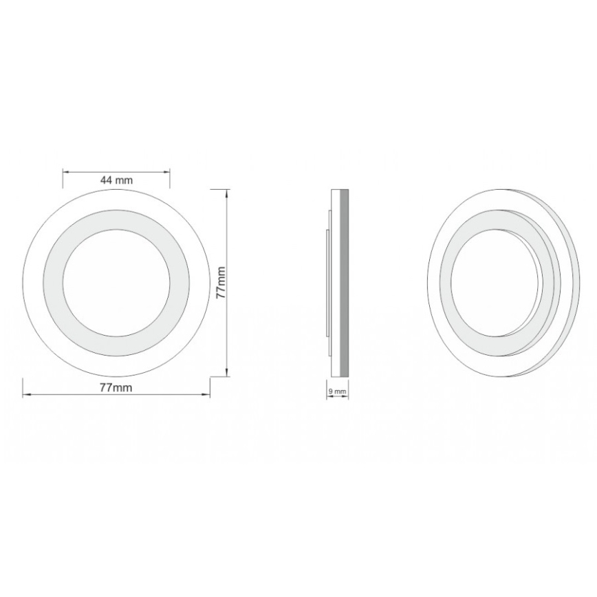 LDST LI-01-CB-BC8 - LED schodišťové svietidlo LILI 8xLED/1,2W/230V lesklá čierna