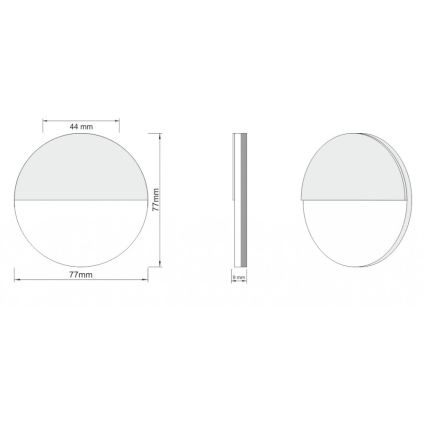 LDST RO-01-CB-BZ4 - LED schodišťové svietidlo ROBIN 4xLED/1,2W/230V lesklá čierna