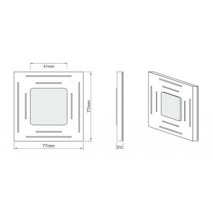 LDST SP-01-SC-BC8 - Osvetlenie schodiska SPACE 8xLED/1,2W/230V