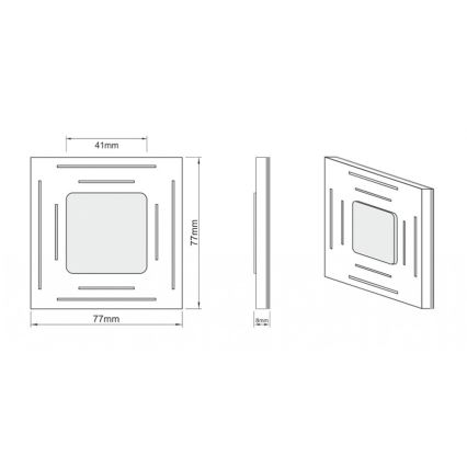 LDST SP-01-SS-BC8 - Osvetlenie schodiska SPACE 8xLED/1,2W/230V