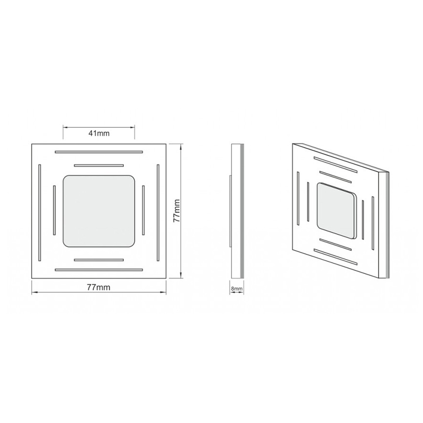 LDST SP-01-SS-BC8 - Osvetlenie schodiska SPACE 8xLED/1,2W/230V