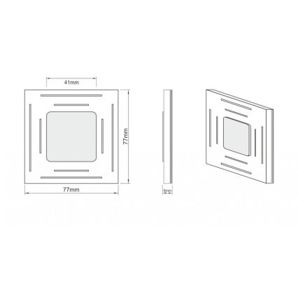 LDST SP-01-SS-BZ8 - LED schodiskové svietidlo SPACE 8xLED/1,2W/230V matný chróm