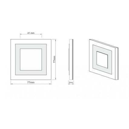 LDST SU-01-B-BZ8 - LED schodišťové svietidlo SUNNY 8xLED/1,2W/230V biela 6500K