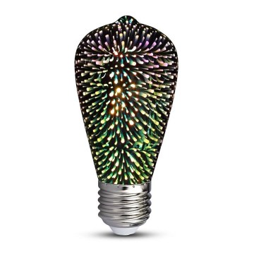 LED 3D Dekoračná žiarovka FILAMENT ST64 E27/3W/230V 3000K