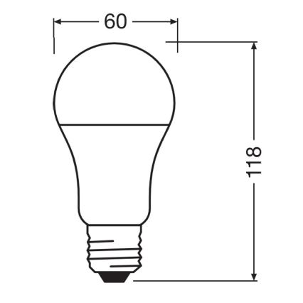 LED Antibakteriálna žiarovka  A100 E27/13W/230V 2700K - Osram